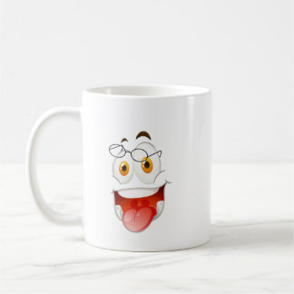 Caneca De Café Copo rosto feliz, Rosto engraçado, Feliz, Caneca,