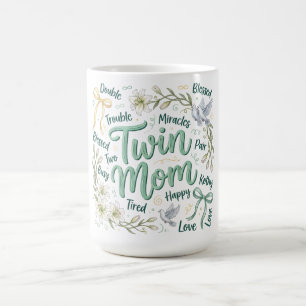 Caneca De Café Coquete Botânica Dia das Mães/Mãe de Gêmeos