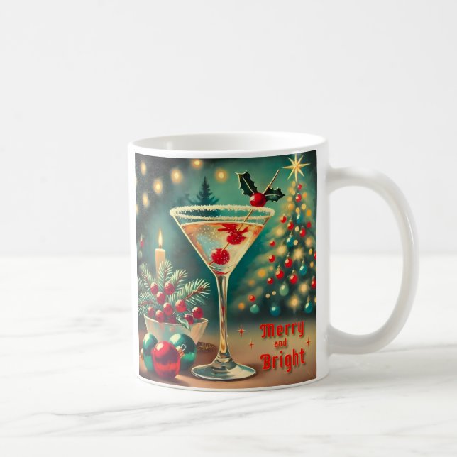 Caneca De Café Coquetel de Natal com Feliz retrorada Martini (Direita)