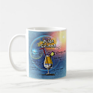 Caneca De Café Coquetel Pina Colada ( nº 5 de 12 conjuntos de re