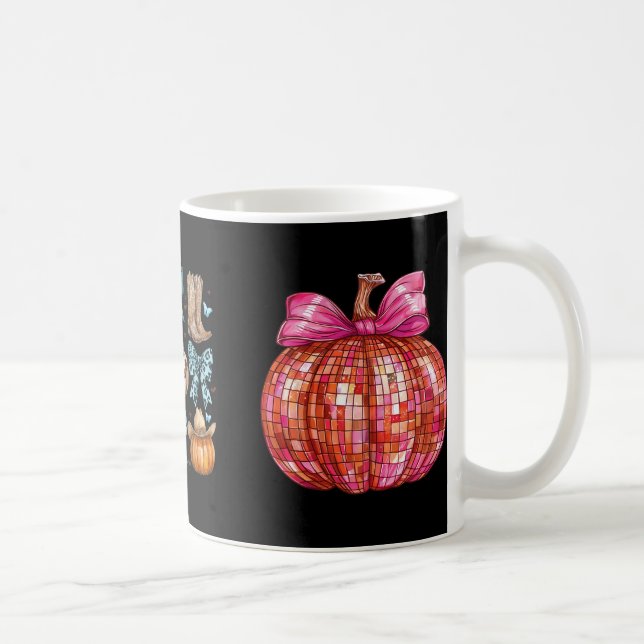 Caneca De Café Coquette Arco Howdy Fall Western Pumpkin Boots tha (Direita)