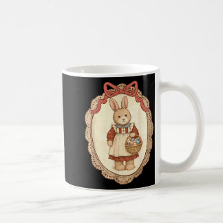 Caneca De Café Coquette Bow Funny Bunny Eggs Rabbit Happy Easter