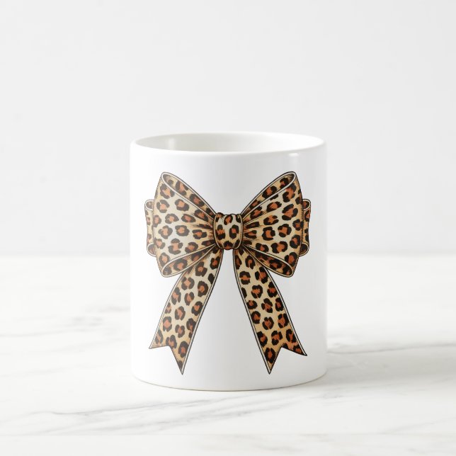 Caneca De Café Coquette Bow Leopard Cheetah Sublimation (Centro)