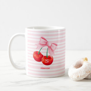 Caneca De Café Coquette Cherry com Arco rosa