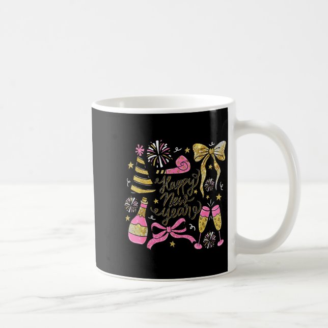 Caneca De Café Coquette Happy New Year 2026 Champagne New Year's  (Direita)