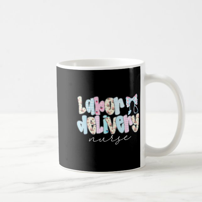 Caneca De Café Coquette Labor And Delivery Nurse Crewneck, Bow St (Direita)