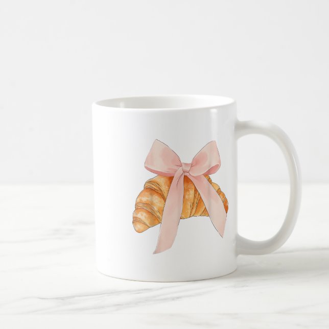 Caneca De Café Coquette Pink Arco Croissant Baker (Direita)