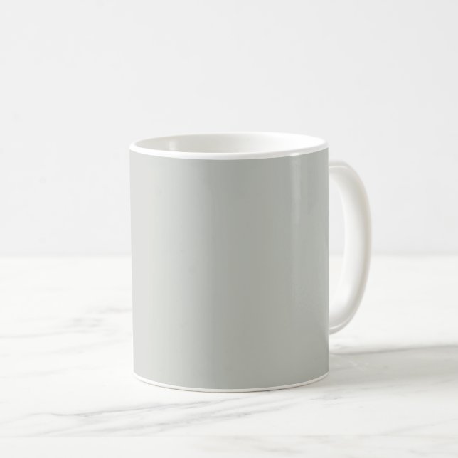 Caneca De Café Cor Cinza Verde Sólido Nebuloso (Frente Esquerda)