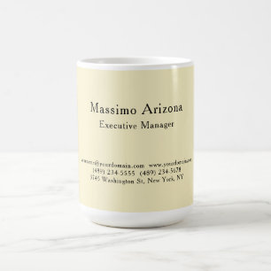 Caneca De Café Cor Creme Perfil Empresarial Moderno Profissional