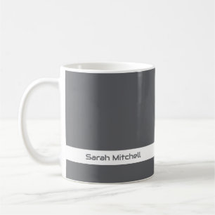 Caneca De Café Cor da Tendência - Mug do Nome da Cinza da Trava