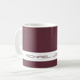 Caneca De Café Cor da Tendência Vinho Vermelho Escuro - Nome Futu