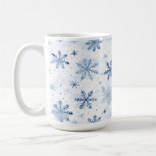 Caneca De Café Cor d'água do floco de neve do inverno