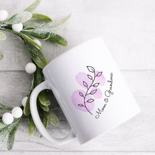 Caneca De Café Cor de Água Floral Rosa