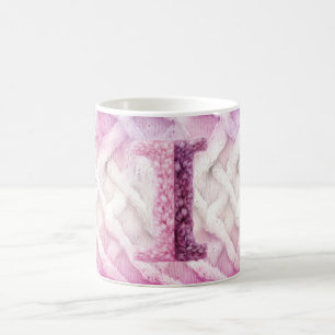 Caneca De Café Cor-de-rosa-branca-quente - Letra i