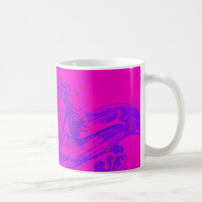 caneca de café cor-de-rosa da sereia (Direita)