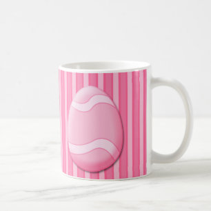 Caneca de café (cor-de-rosa) do ovo da páscoa