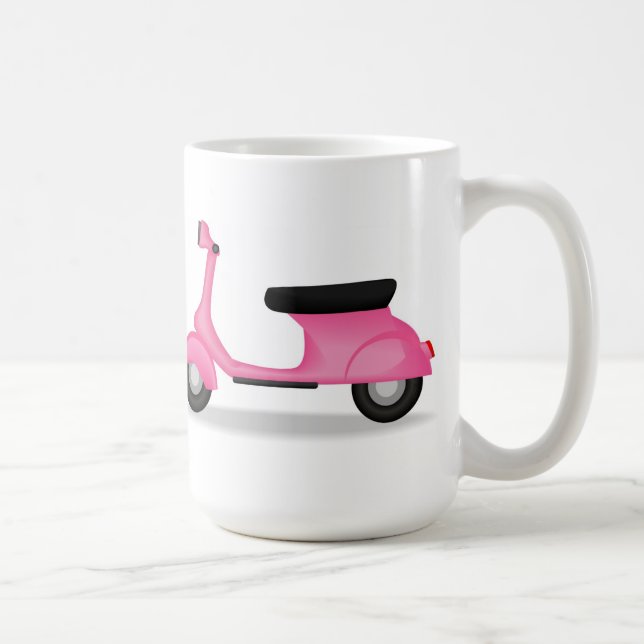 Caneca de café cor-de-rosa do Vespa (Direita)