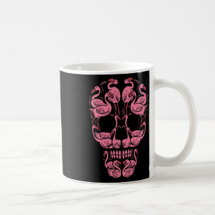 Caneca De Café Cor-de-rosa Flamingo Crânio Cancer Sensibilização