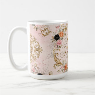 Caneca de Café Cor-de-Rosa Fofo de Halloween - Fel