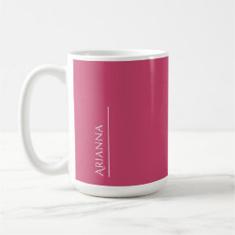 Caneca De Café Cor-de-rosa negrito personalizado