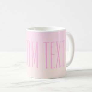 Caneca De Café Cor de rosa para mascar o sol com texto personaliz