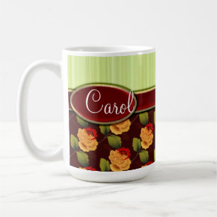 Caneca de café cor-de-rosa personalizada