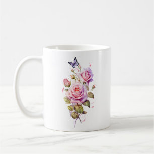 Caneca De Café Cor-de-rosa, preto e branco de Rosa