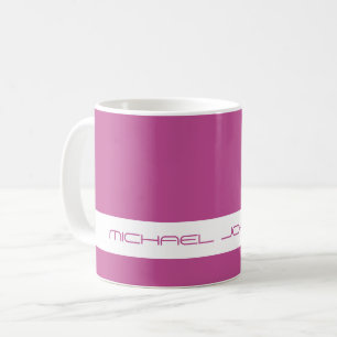 Caneca De Café Cor de Tendência Cor Berry Rosa - Nome Futurístico