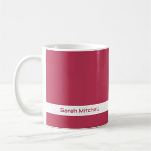 Caneca De Café Cor de Tendência - Nome Magenta Vibrante Mug
