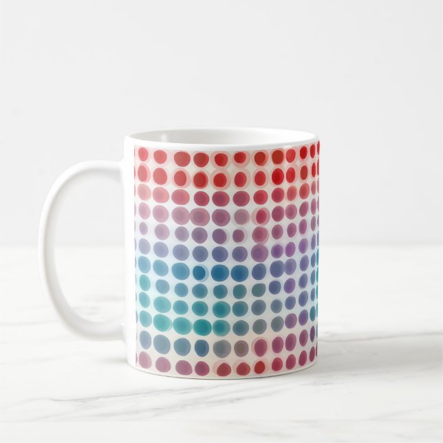 Caneca De Café Cor do Círculo Ponto abstrato (Esquerda)