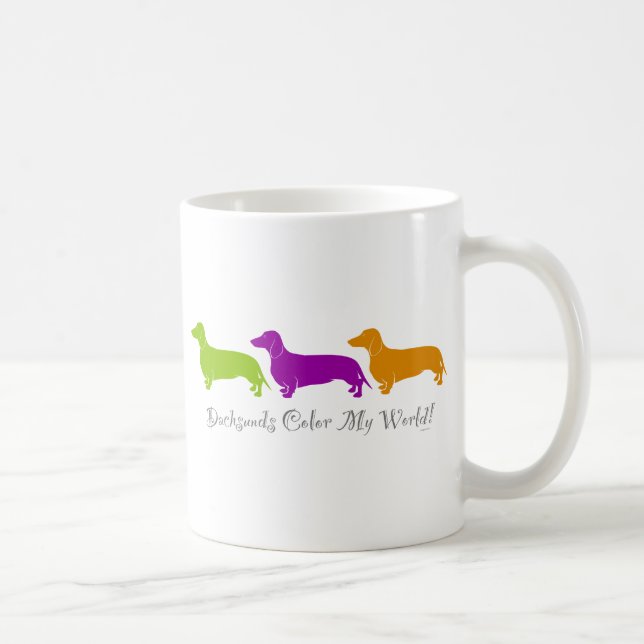 Caneca De Café Cor do Dachshund meu mundo (Direita)