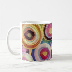 Caneca De Café Cor do gradiente, fundo de textura áspera.