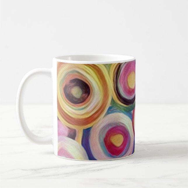 Caneca De Café Cor do gradiente, fundo de textura áspera. (Esquerda)