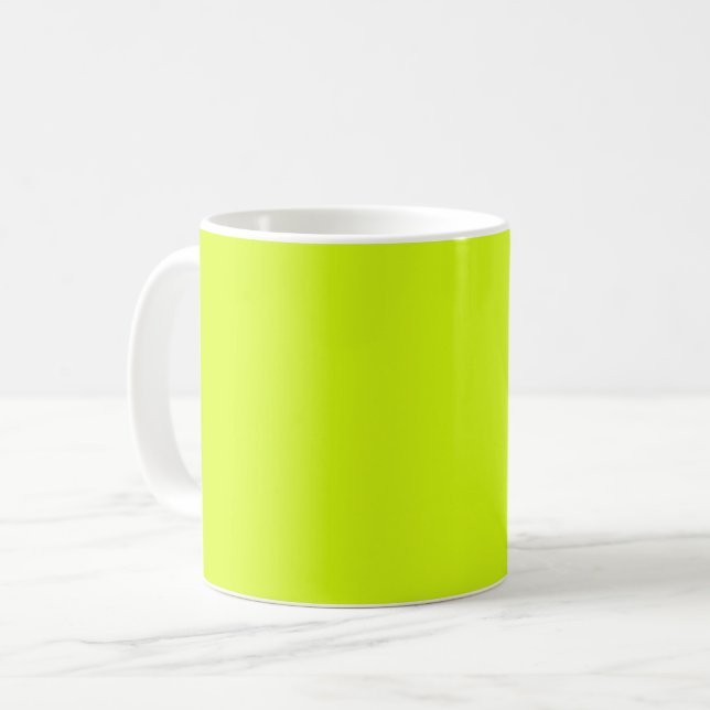 Caneca De Café Cor do sólido amarelo Chartreuse (Frente Esquerda)