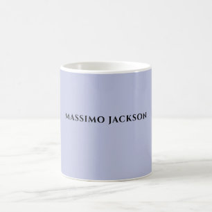 Caneca De Café cor lilás profissional moderno minimalista nome
