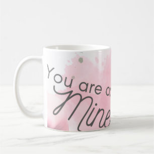 Caneca De Café Cor linda e rosa e texto para amor .