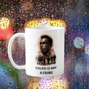 Caneca De Café Cor Não É Crime - Consciência da Justiça Clássica