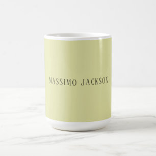 Caneca De Café Cor pastel personalizada nome minimalista personal