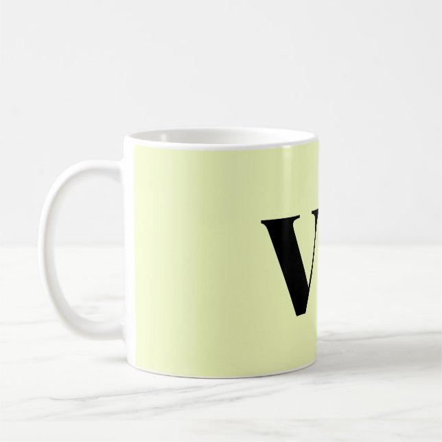 Caneca De Café cor personalizada pastel simples mínima sólida per (Esquerda)