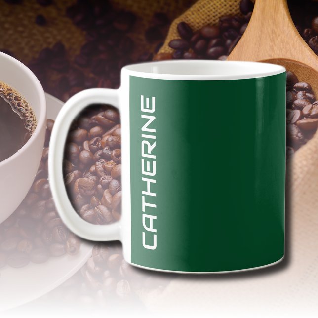 Caneca De Café Cor Personalizado Cor Sólida Evergreen  (Criador carregado)