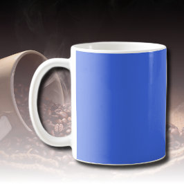 Caneca De Café Cor Real Azul Sólido | Clássico | Elegante