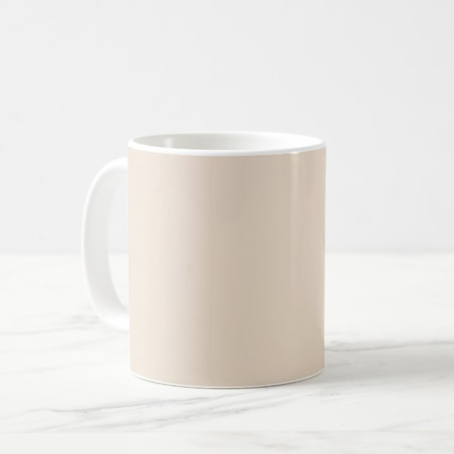 Caneca De Café Cor sólida amêndoa (Frente Esquerda)