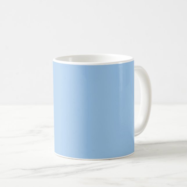 Caneca De Café Cor Sólida Azul Pastel (Frente Esquerda)