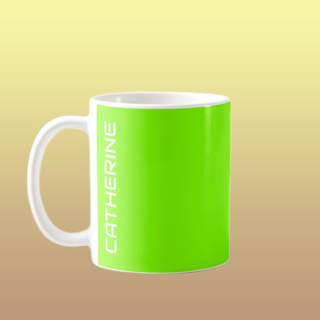 Caneca De Café Cor Sólida Chartreuse Personalizada (Criador carregado)