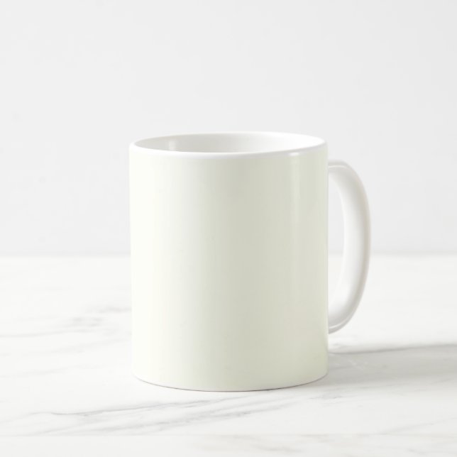 Caneca De Café Cor Sólida do Marfim (Frente Esquerda)