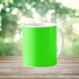 Caneca De Café Cor Sólida Neon Verde