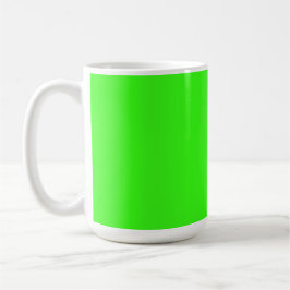 Caneca De Café Cor Sólida Neon Verde | Clássico