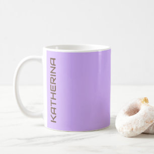 Caneca De Café Cor Sólida Pastel Violet Personalizada