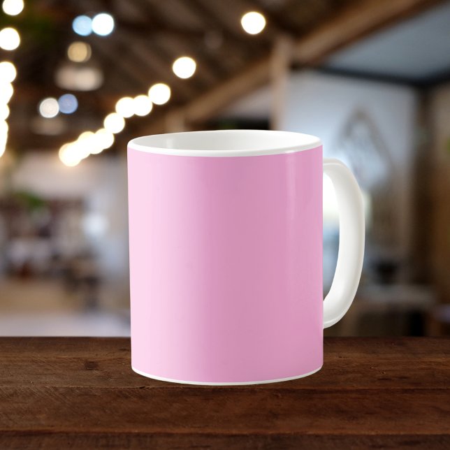 Caneca De Café Cor Sólida Rosa-Quente Clara (Criador carregado)