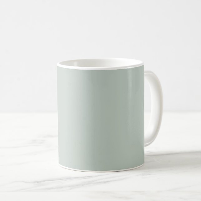 Caneca De Café Cor Sólida Verde do Vidro do Mar (Frente Esquerda)